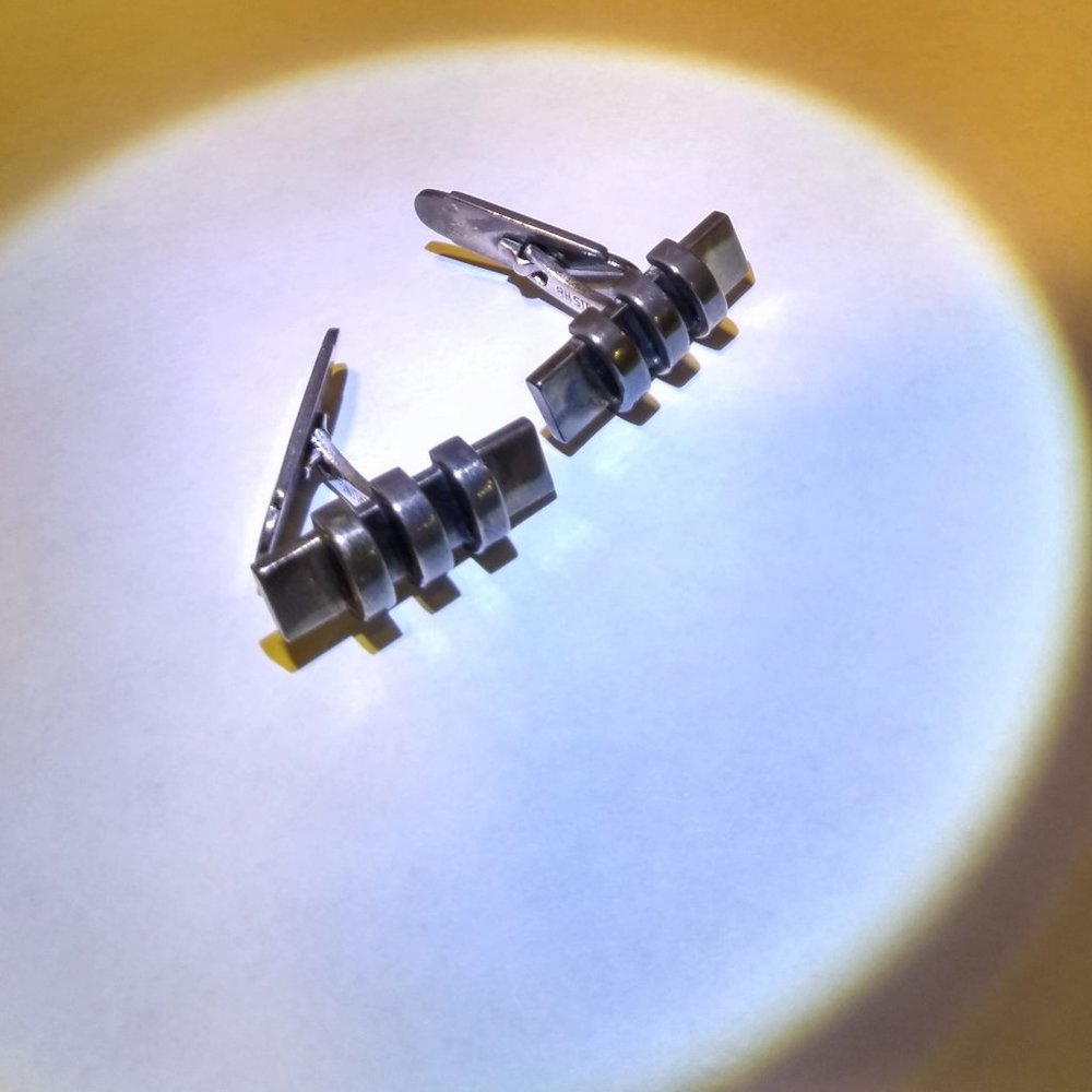 Bernhard Hertz Sterling Cufflinks MCM Denmark c 1960